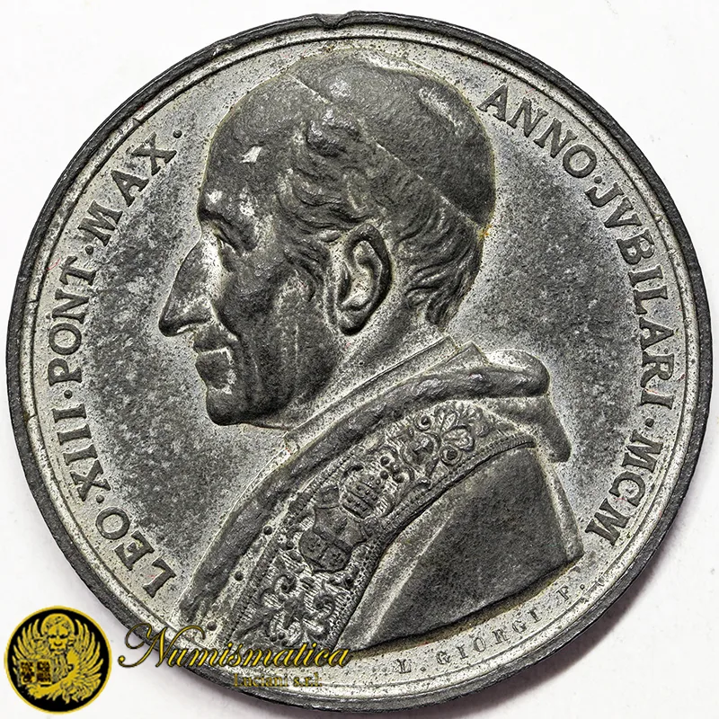 Medaglia VATICANO LEONE XIII 1900 GIUBILEO Opus GIORGI Ø 41 mm Alluminio 20,00 gr §M170