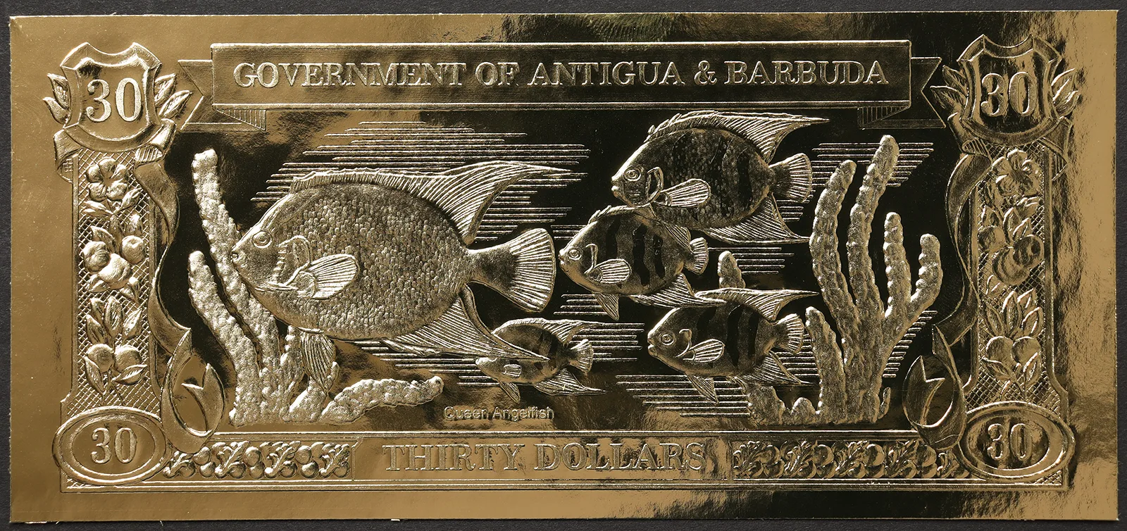 Antigua e Barbuda 30 Dollari 1983 Queen Angelfish #B1009