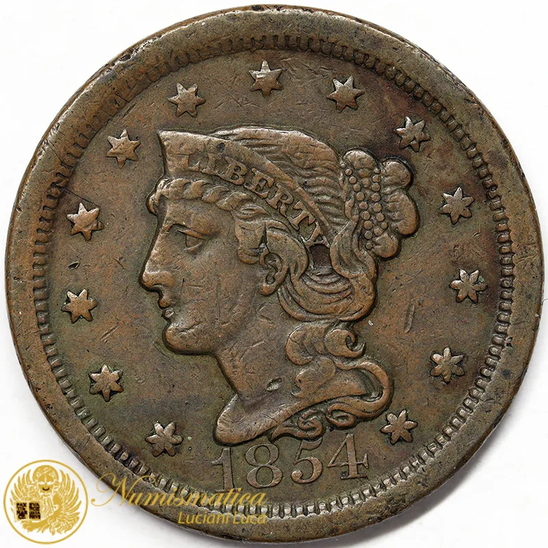 STATI UNITI 1 LARGE CENT 1854 #4985