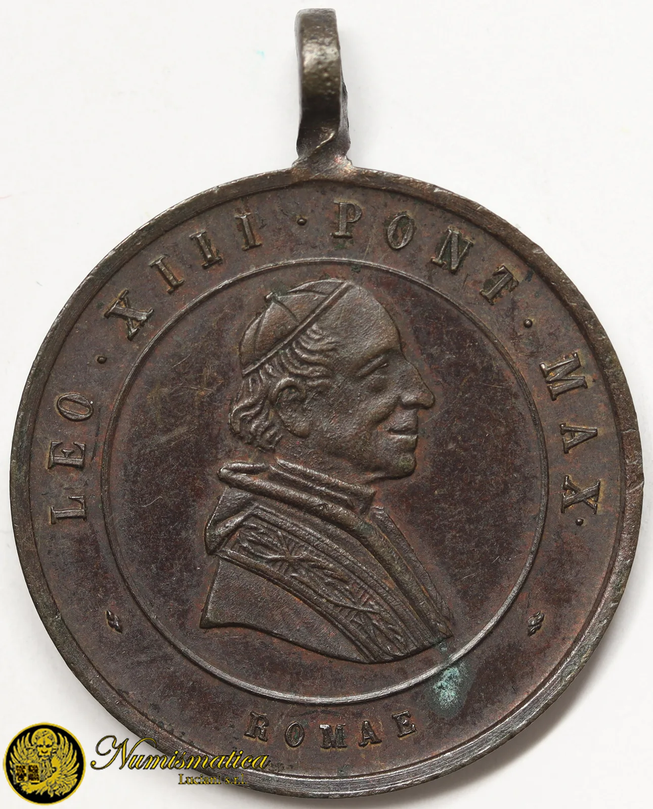 Medaglia LEONE XIII 1887 SACERDOZIO Ø 25,5 mm Bronzo 8,15 gr §M206