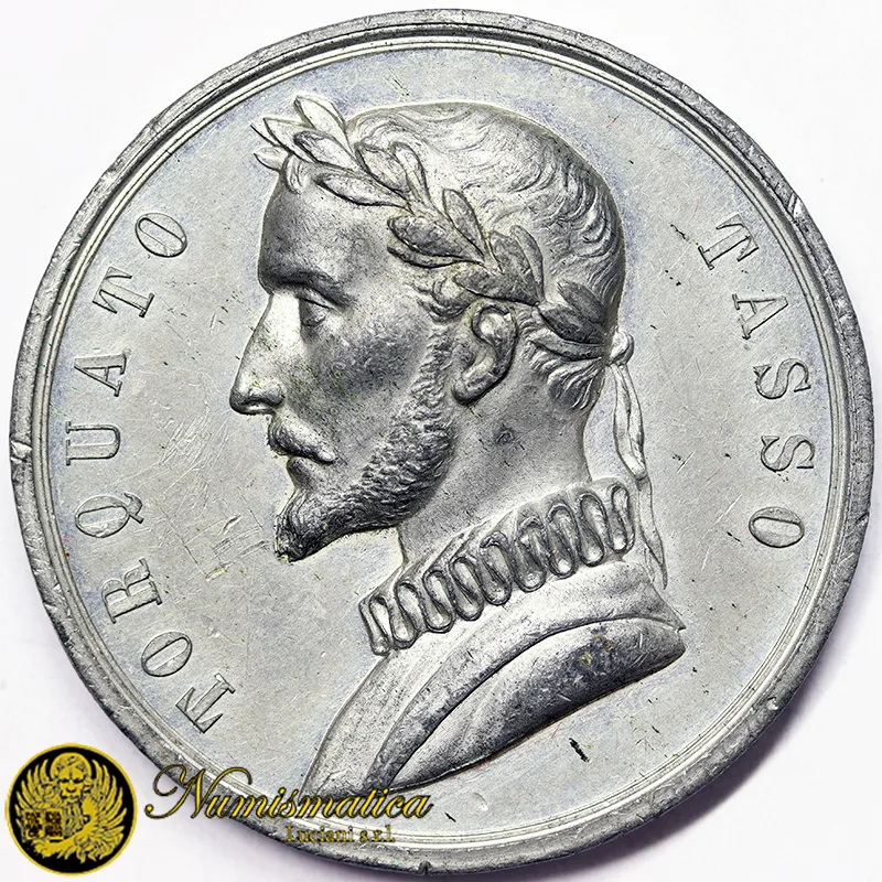 Medaglia 3° CENTENARIO Morte TORQUATO TASSO 1895 FERRARA §M220
