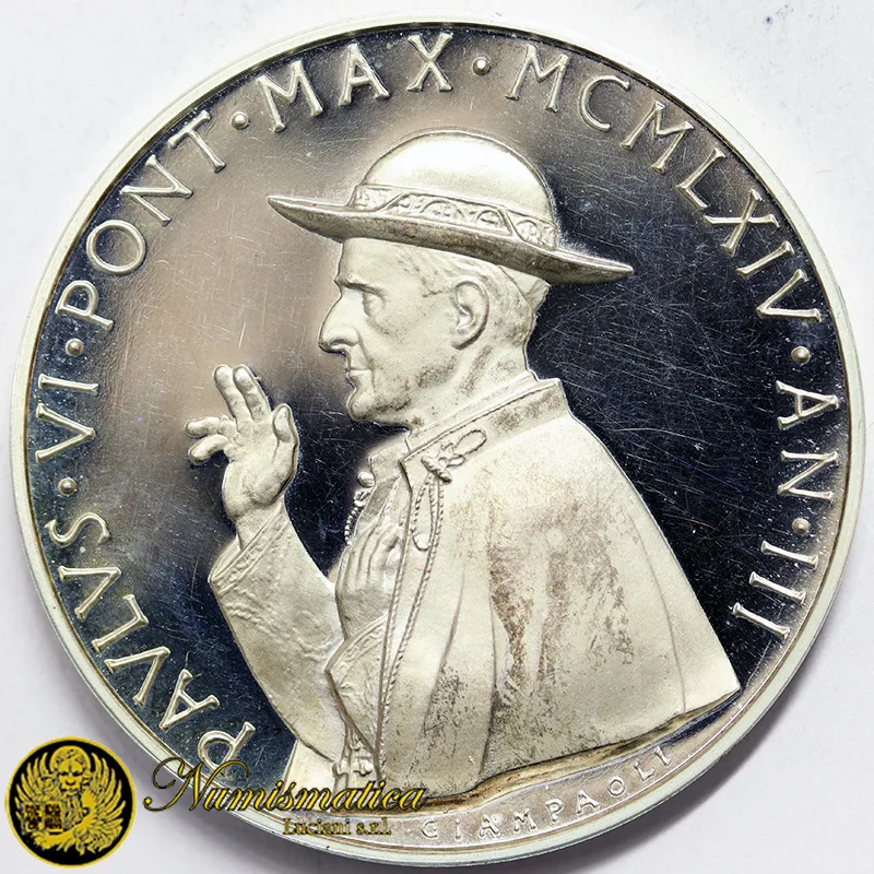 Medaglia Paolo VI Anno III opus Gianpaoli Ø 44 mm Argento 40,25 gr §M221