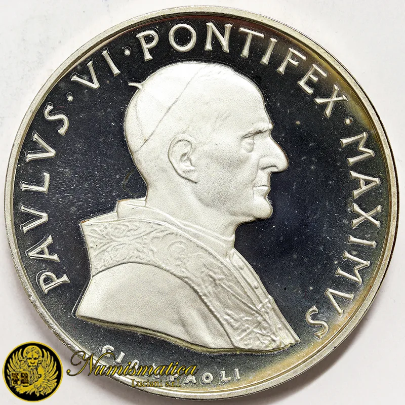 Medaglia Paolo VI Visita Organizzazione del Lavoro Ginevra 1969 Ø 44 mm Argento 31,05 gr §M222