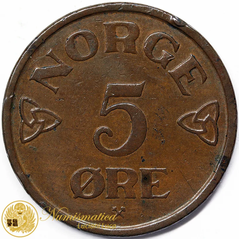 NORVEGIA 5 Ore 1957 #5021