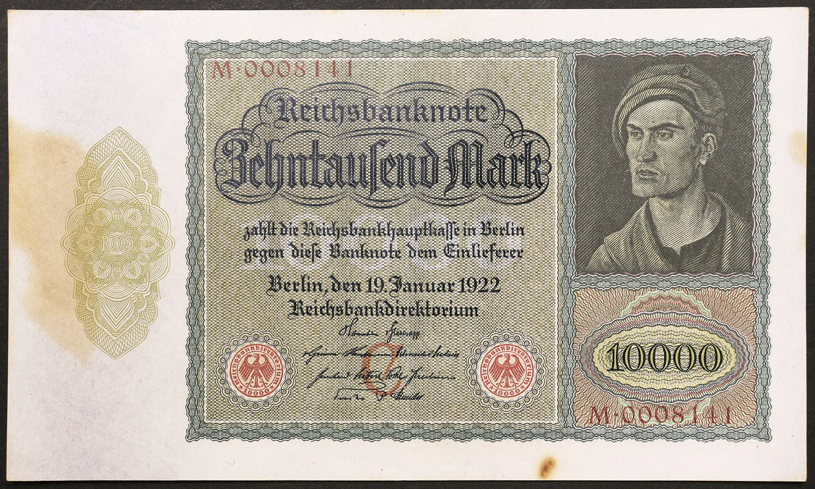GERMANIA 10.000 Marchi 1922 SPL+ Pick#70 #B1241