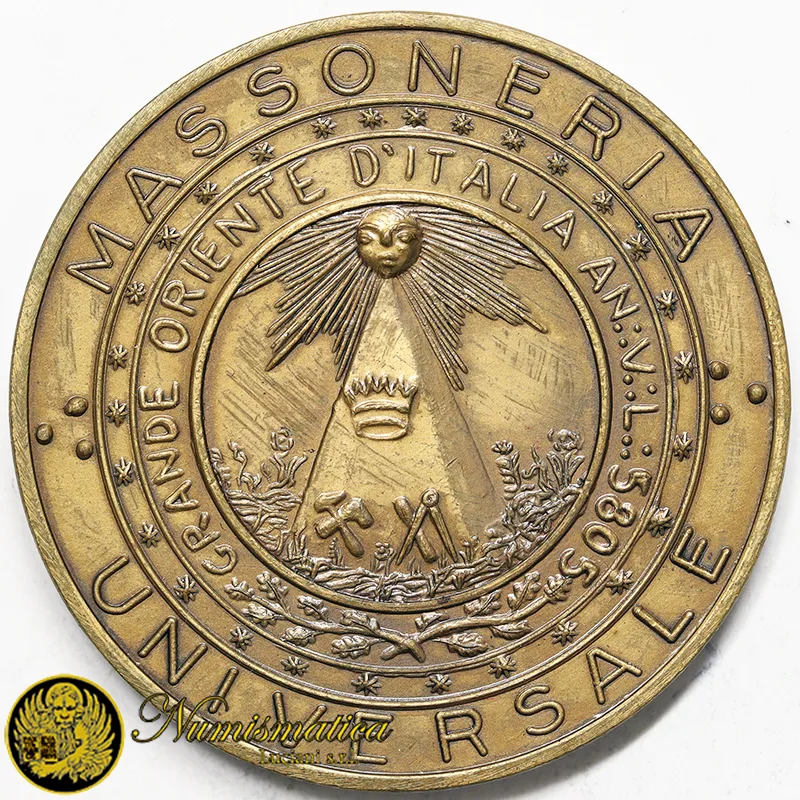 Medaglia Massoneria Universale GOI  Grande Oriente d’Italia 1970 §M294
