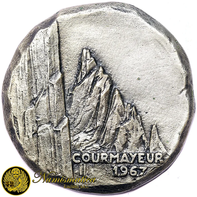PLACCA UNIFACE COURMAYEUR 1967 VALLE D’AOSTA Ø 100 mm §M269