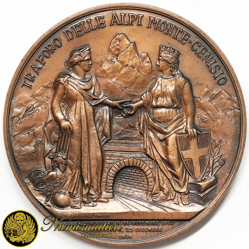 Medaglia Commemorativa TRAFORO DELLE ALPI MONTE CENISIO 1963-73 §M295