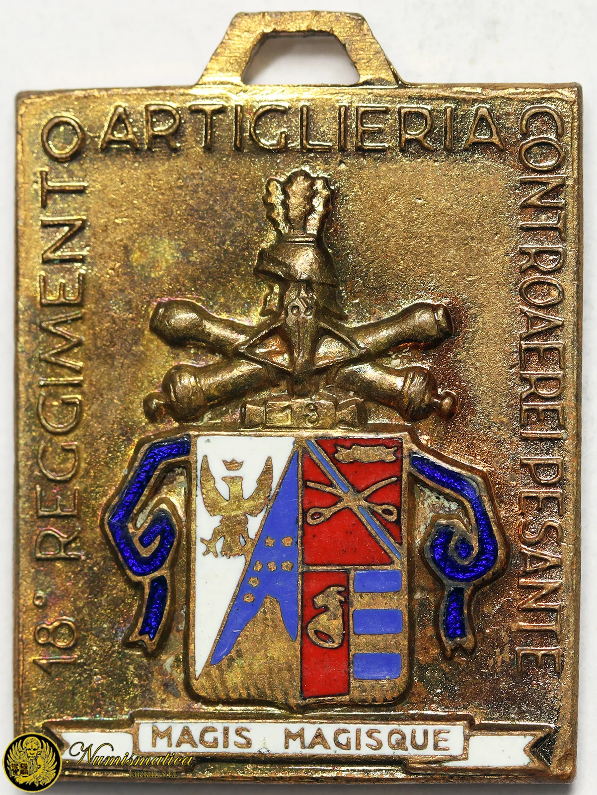 Medaglia 18° Reggimento Artiglieria Controaerei Pesante Santa Barbara #MD679