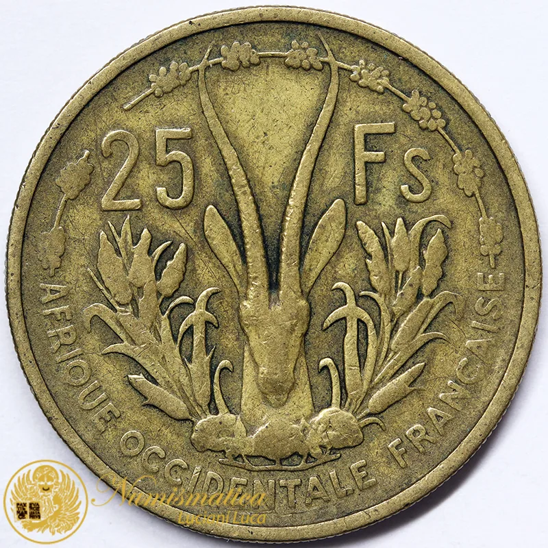 AFRICA OCCIDENTALE (BCEAO) 25 FRANCHI 1956 #5102