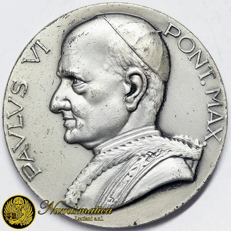 Medaglia Paolo VI Pax In Terra Ø 33 mm Metallo bianco 15,20 gr #MD716
