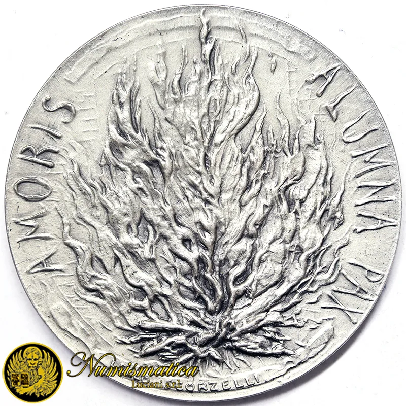 MEDAGLIA PAOLO VI Visita Stati Uniti 1965 Opus Scorzelli Ø 44 mm Argento 800 38,75 gr #MD1284