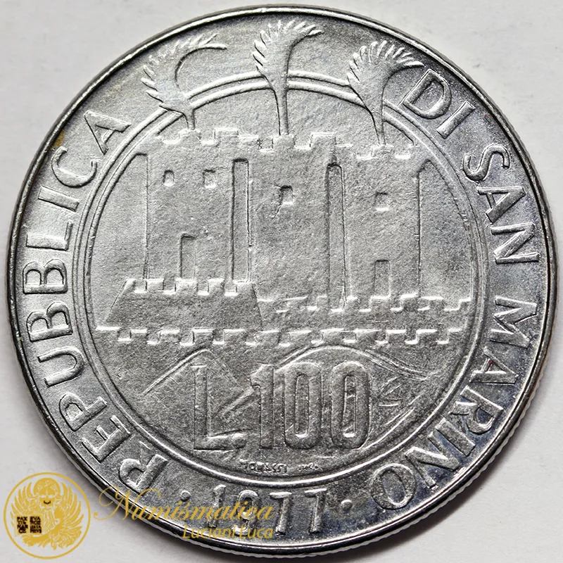 SAN MARINO 100 LIRE 1977 LA TERRA FERITA Fdc #5103