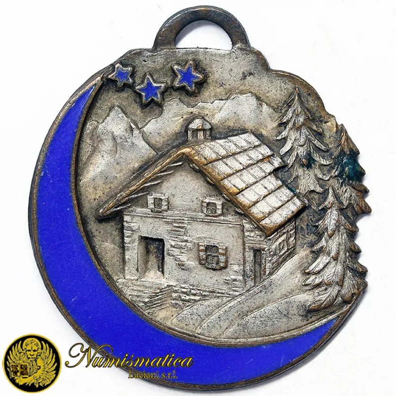 Medaglia Rifugio Bormio mt. 1225 con smalti #MD1345