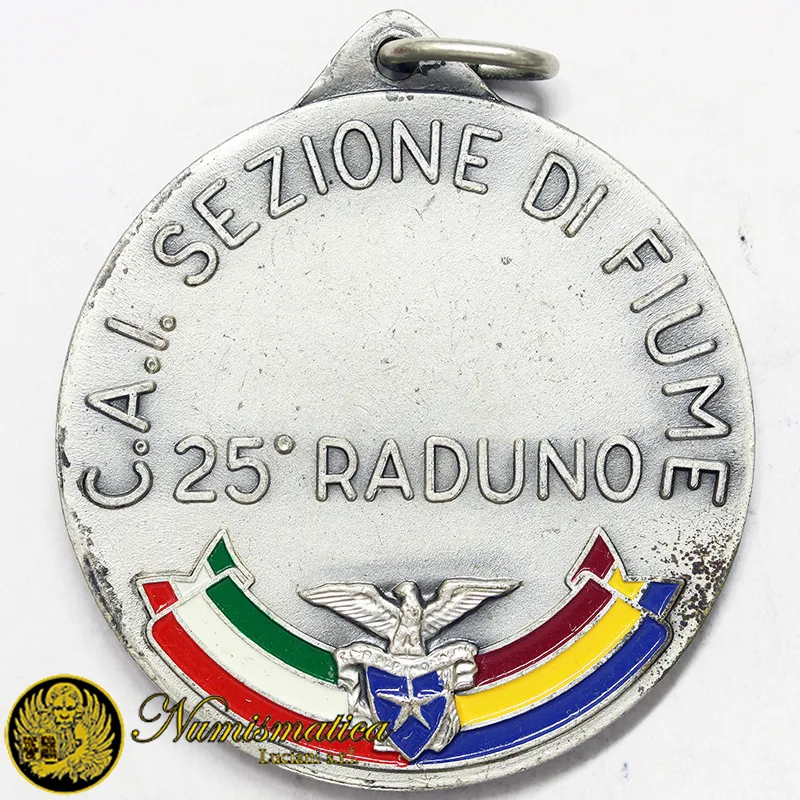 Medaglia Alpini Sezione di Fiume 25° Raduno Borca di Cadore 1976 smalti #MD1465