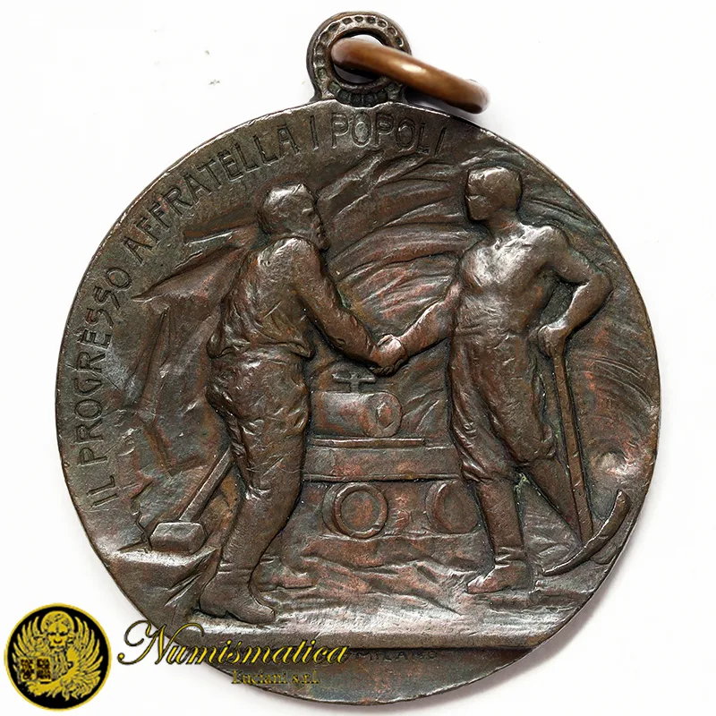 MEDAGLIA GALLERIA DEL SEMPIONE 1898/1906 Ricordo Festeggiamenti bronzo #MD1470