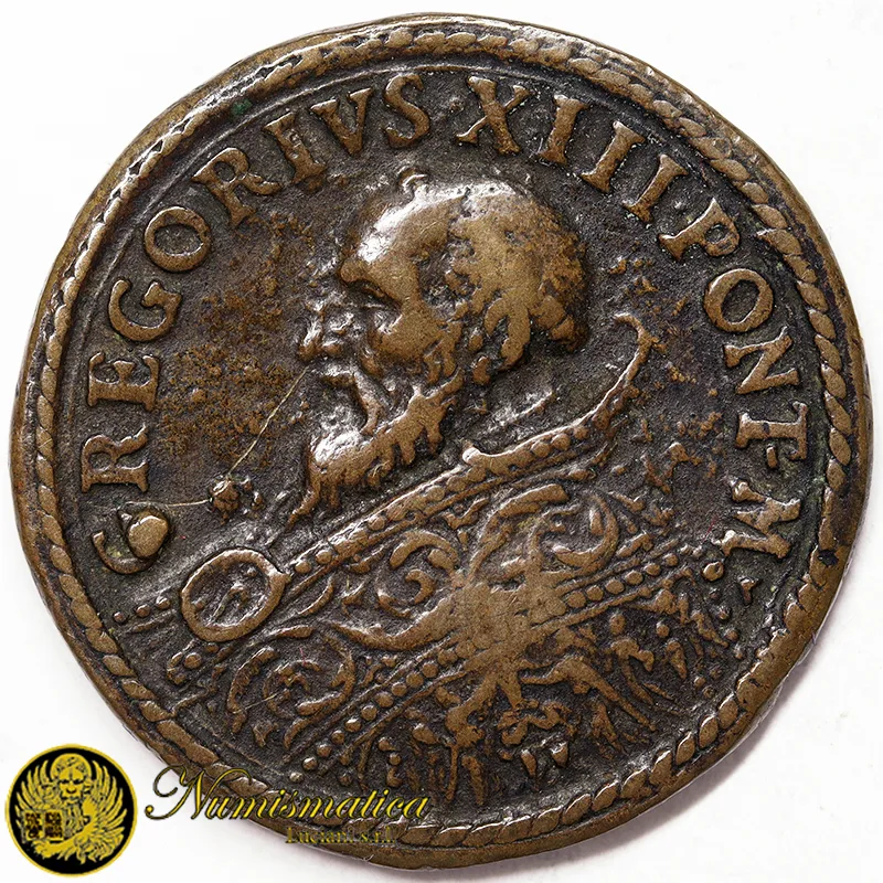 MEDAGLIA GREGORIO XIII San Pietro e Apostoli in barca Ø 27 mm Bronzo 7,22 gr #MD1493