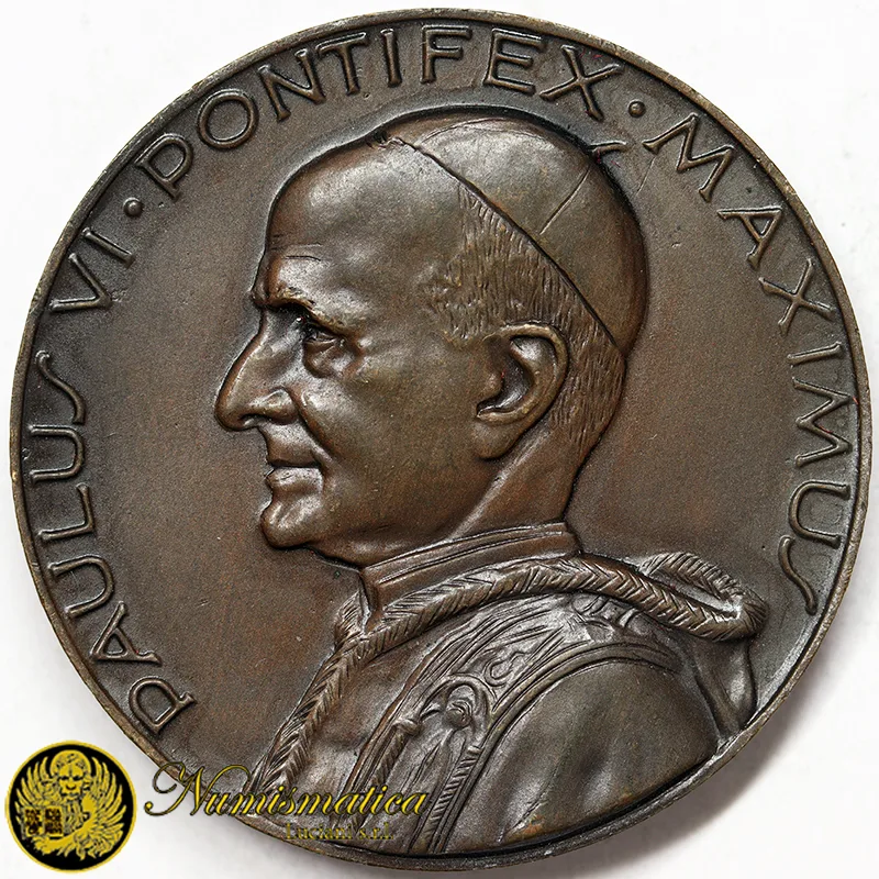 Medaglia Paolo VI Roma Piazza San Pietro Ø 37,5 mm Bronzo 31,45 gr #MD1532