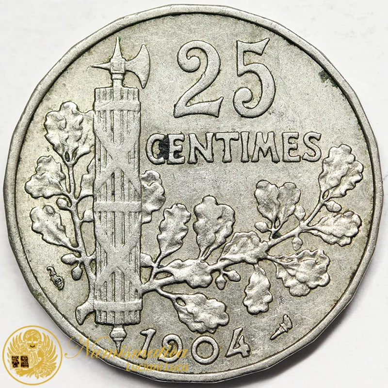 FRANCIA 25 CENTIMES 1904 #5205