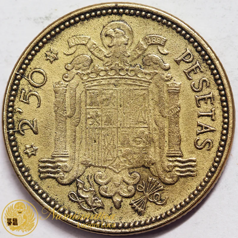 SPAGNA 2-1/2 PESETAS 1953 (54) #5206