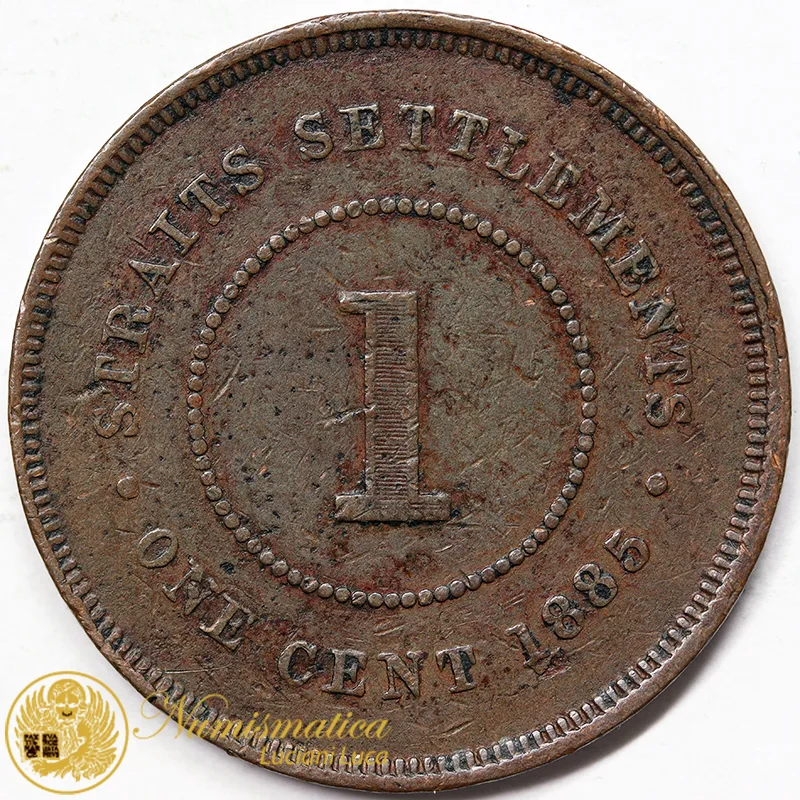 Malaysia 1 Cent 1885 Queen Victoria #5284