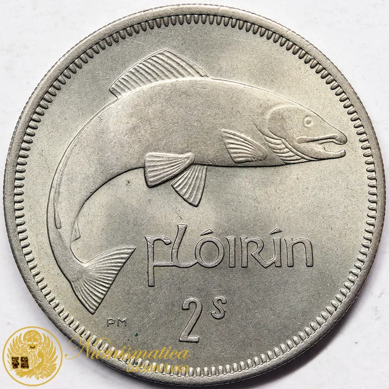 IRLANDA 2 scellini 1959 salmone rame-nichel #5294
