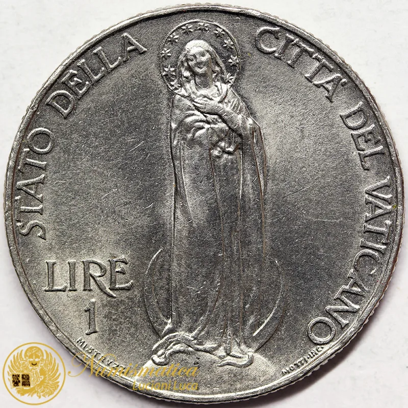VATICANO 1 Lira 1934 PIO XI #5296