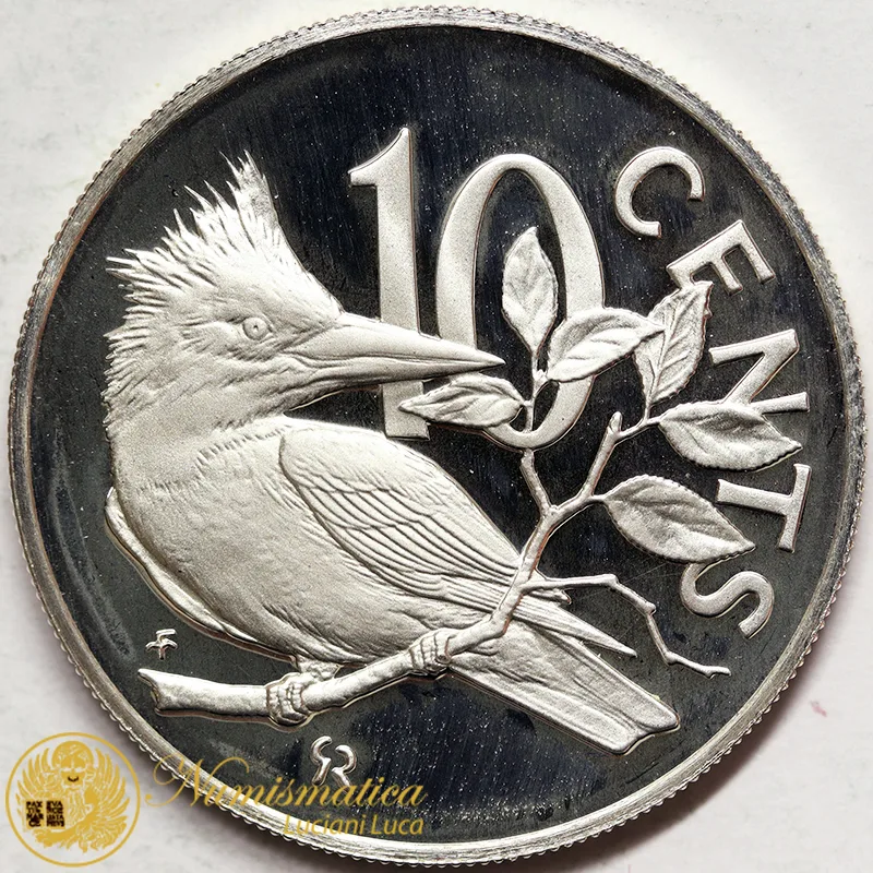 Isole Vergini 10 Cents 1977 argento #5310