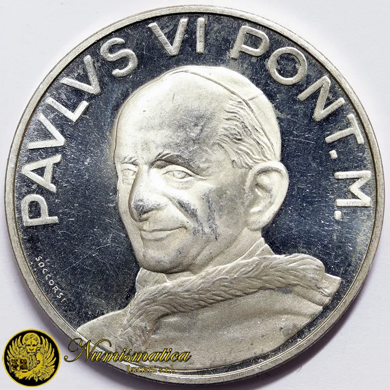 Medaglia Paolo VI Anno Santo 1975 Opus Soccorsi Ø 30 mm Argento 986 12,55 gr #381
