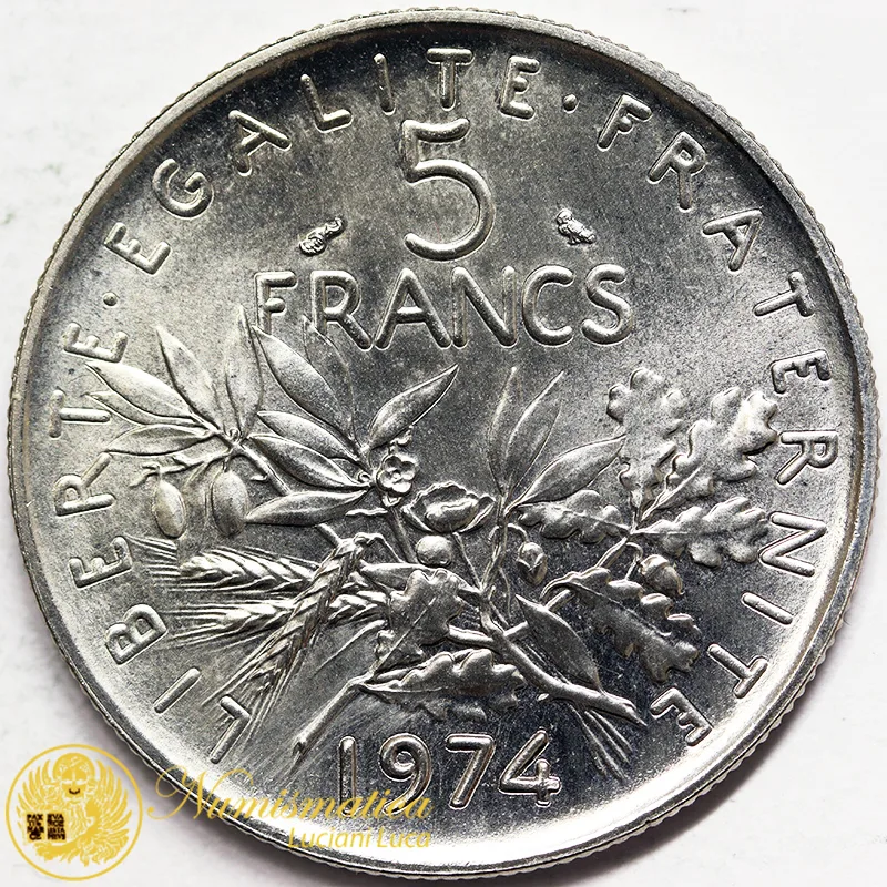 Francia 5 Franchi 1974 #5411