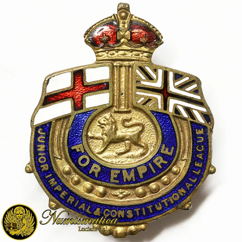 DISTINTIVO INGLESE JUNIOR IMPERIAL E CONSISTUTIONAL LEAGUE con smalti #749