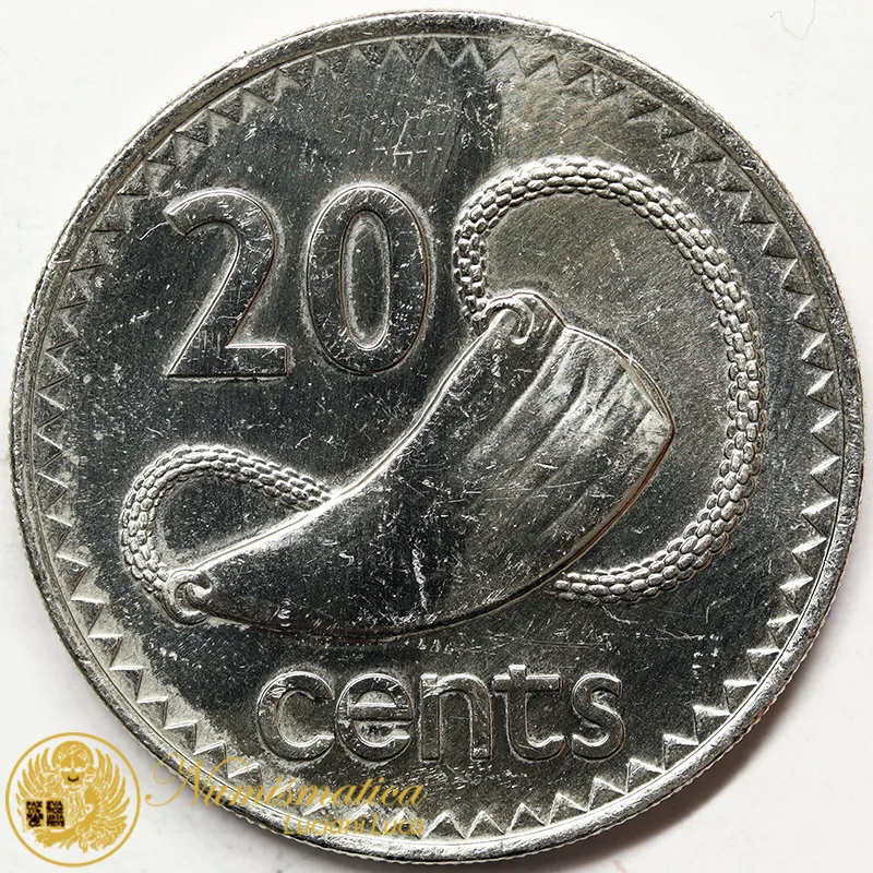 FIJI 20 CENTS 1990 #5571