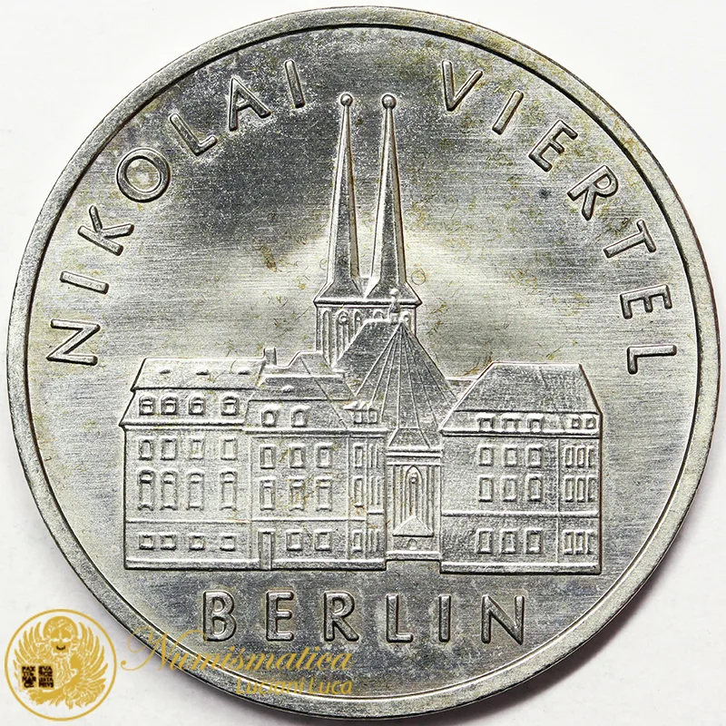 Germania DDR 5 MARCHI 1987 BERLINO NIKOLAI VIERTEL #5579
