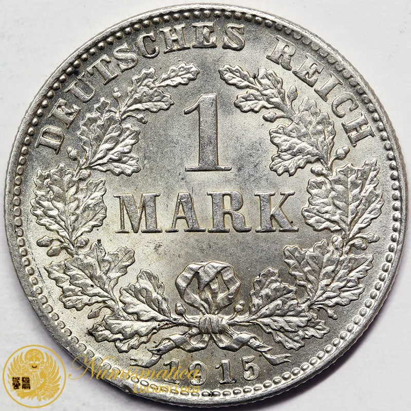 GERMANIA 1 Marco 1915 D argento #5728