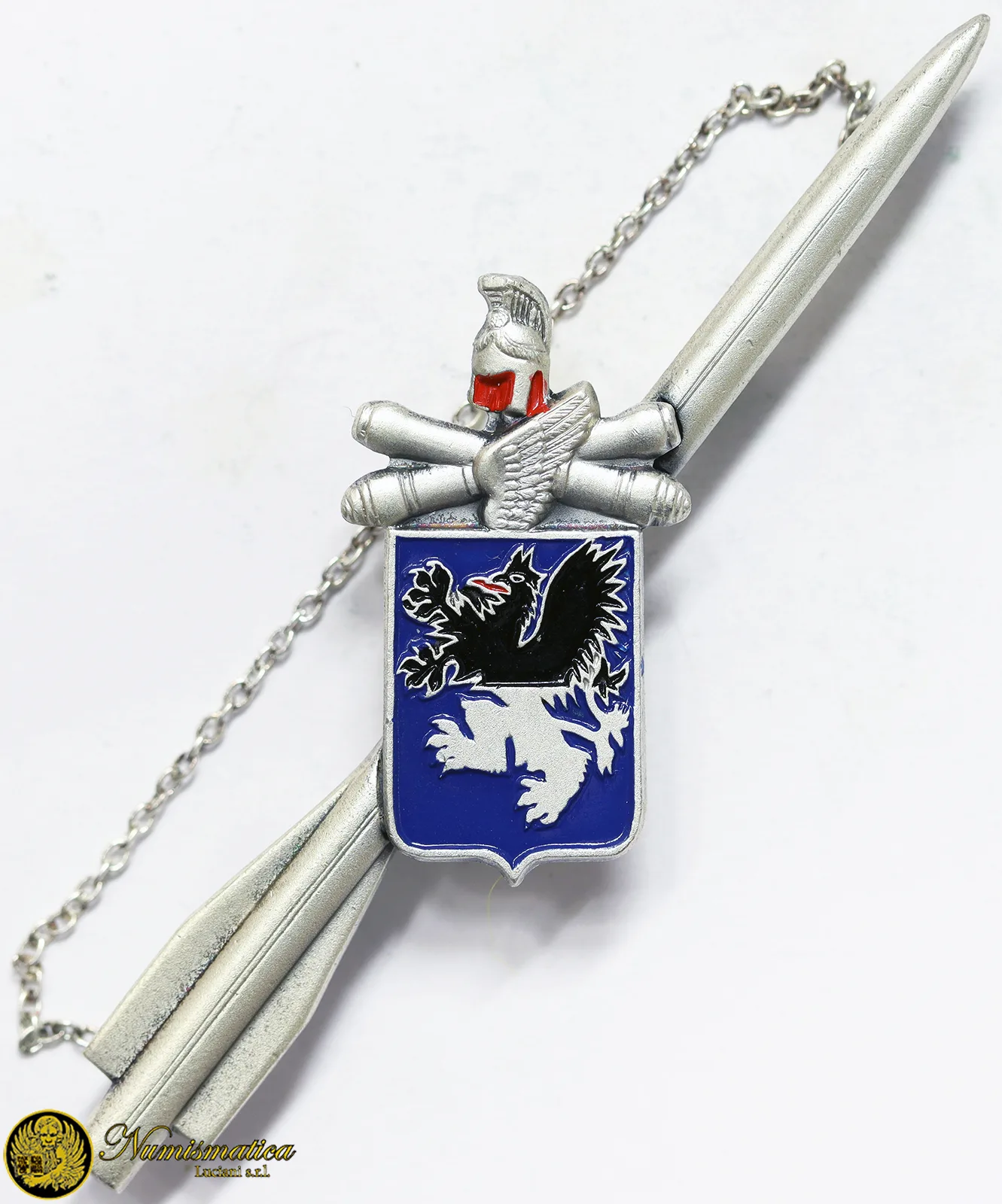 Distintivo Centro di Addestramento Artiglieria Controaerei con smalti 22×72 mm #MDS125