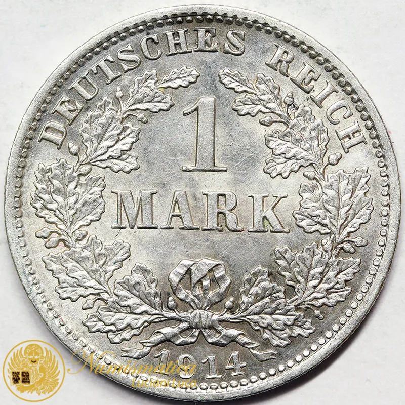 GERMANIA 1 Marco 1914 D argento #5768