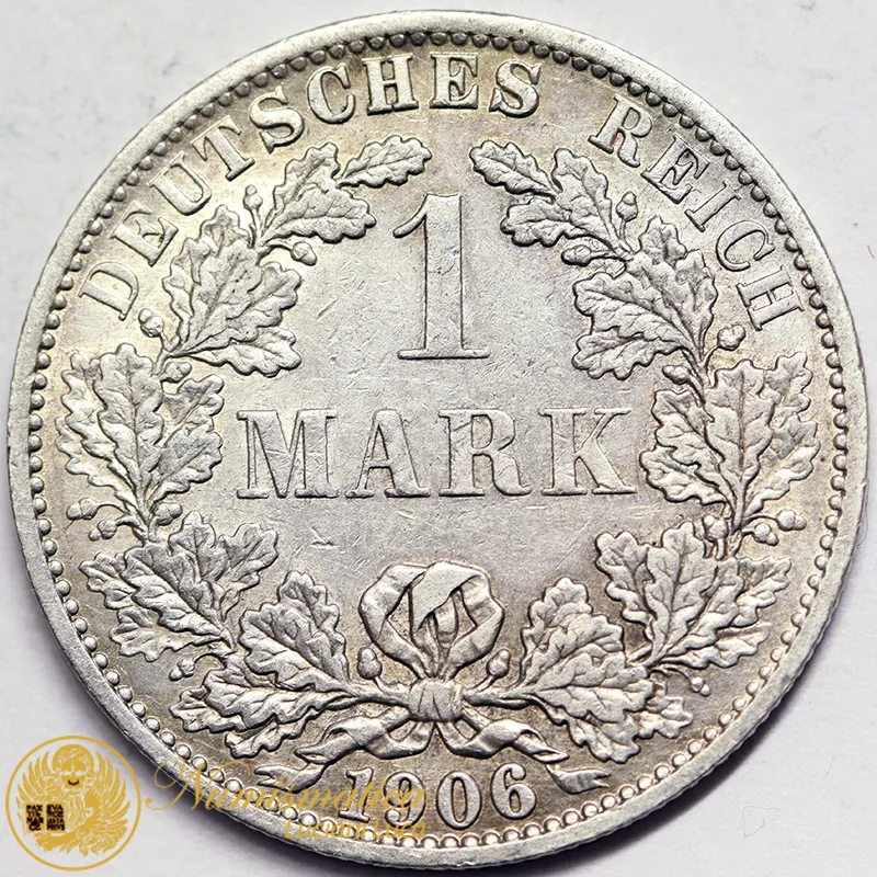GERMANIA 1 Marco 1906 A argento #5784