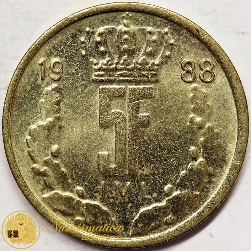 LUSSEMBURGO 5 Franchi 1988 Jean #5596