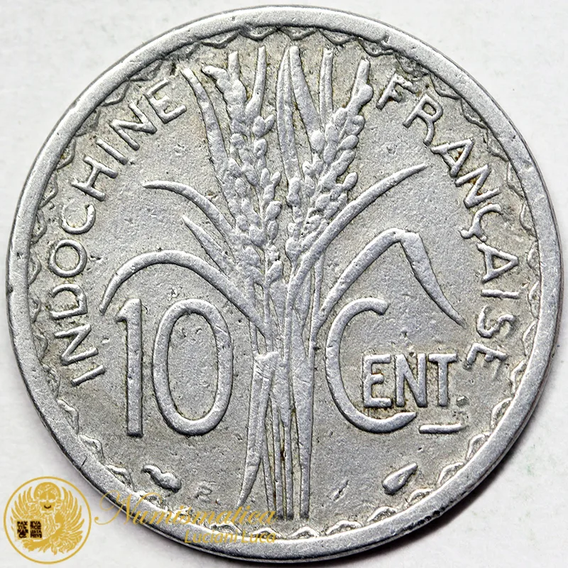 INDOCINA FRANCESE 10 CENTS 1945 #5631
