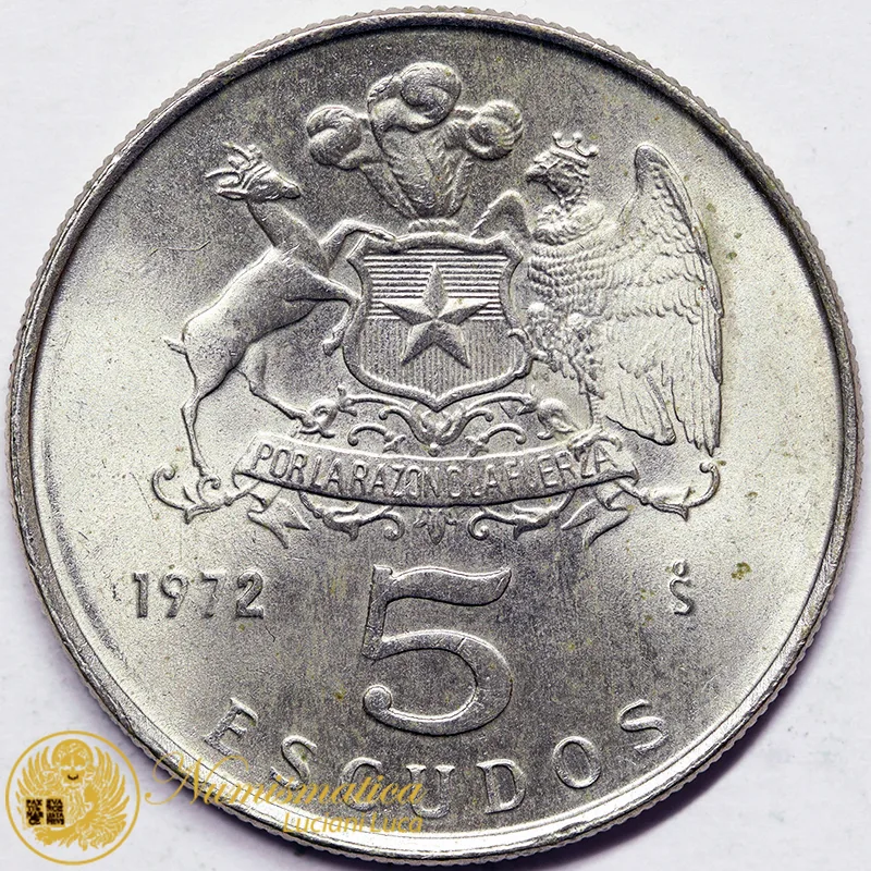 CILE 5 Escudos 1972 #5892