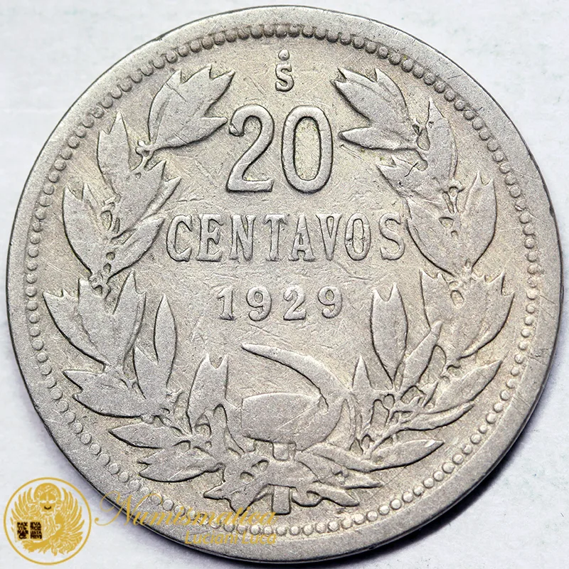 CILE 20 Centavos 1929 #5897