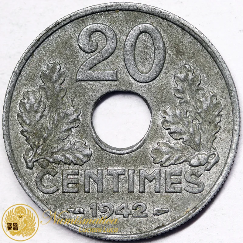 Francia 20 Centimes 1942 #5910