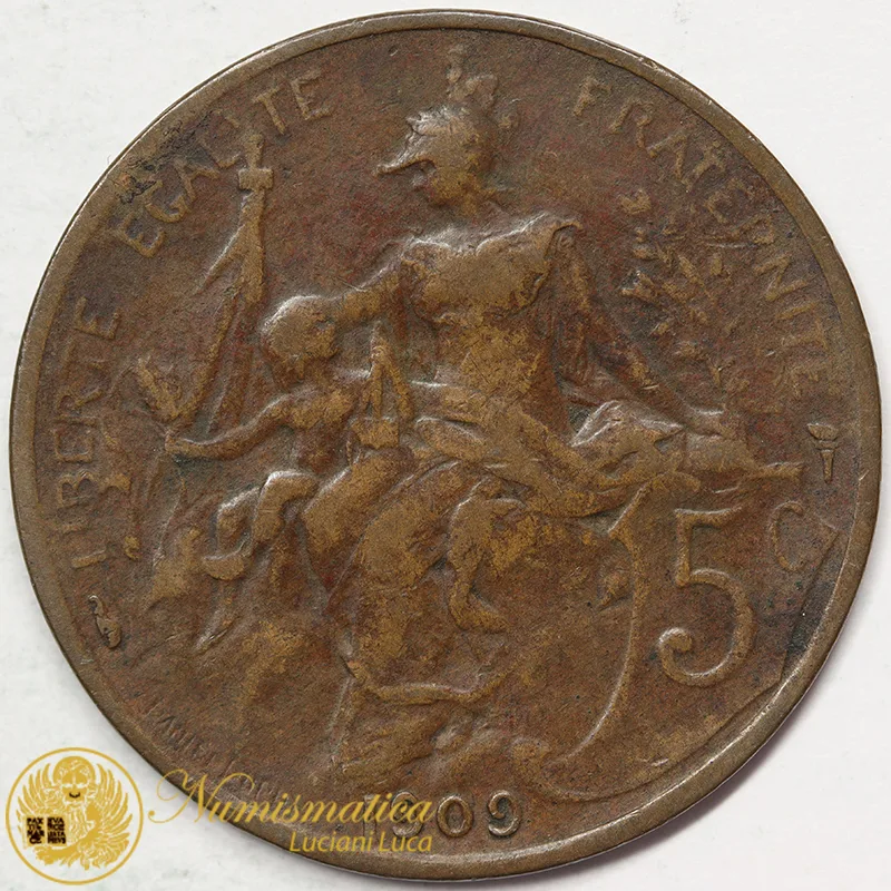 Francia 5 Centimes 1909 #5912