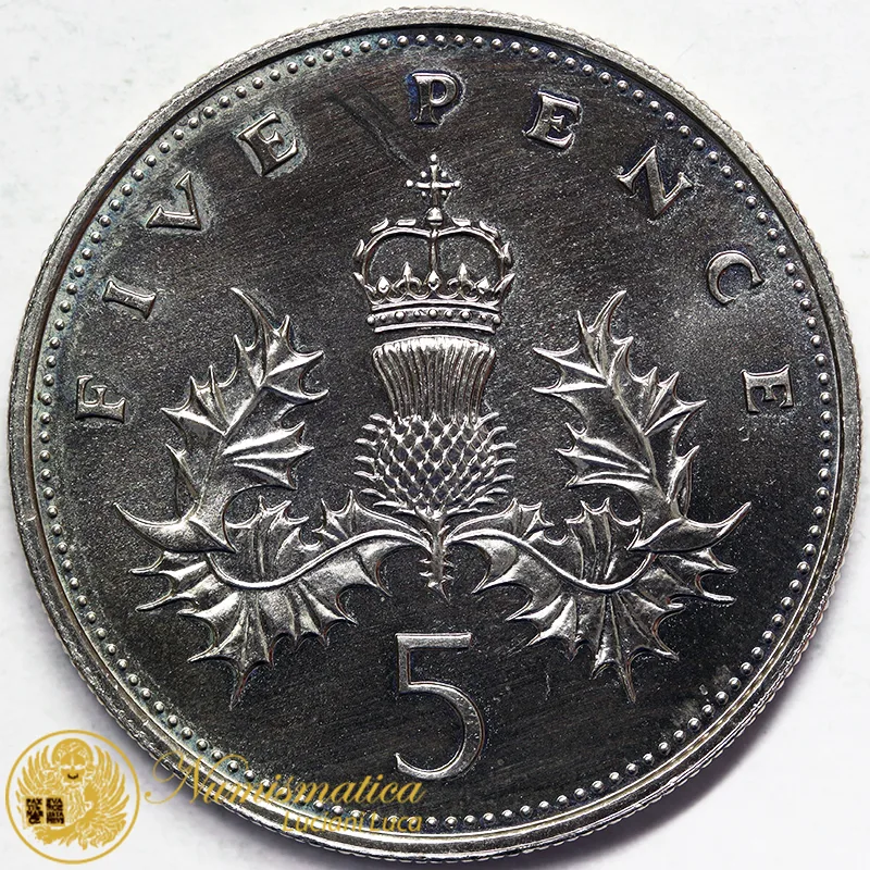 GRAN BRETAGNA 5 Pence 1988 Elisabetta II #5913