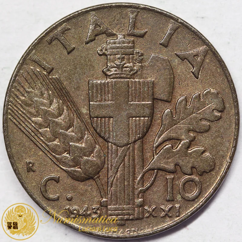 VITTORIO EMANUELE III 10 CENTESIMI 1943 Q.Fdc #5914