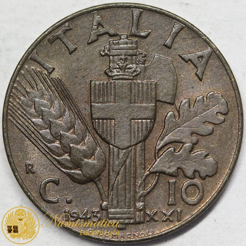 VITTORIO EMANUELE III 10 CENTESIMI 1943 Q.Fdc #5916