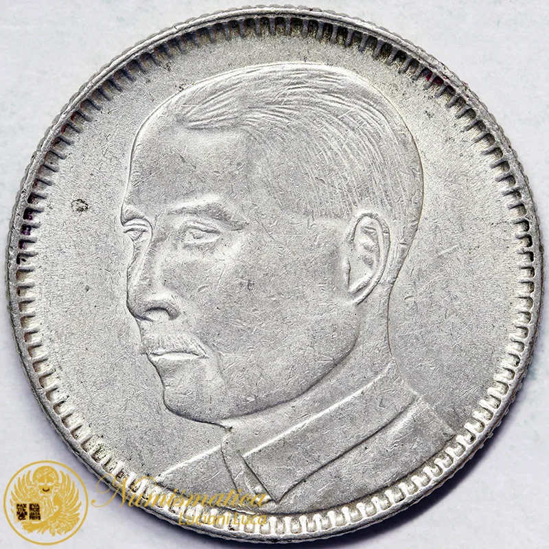 CINA 20 Cents 1929 Provincia Kwang-Tung argento #5933