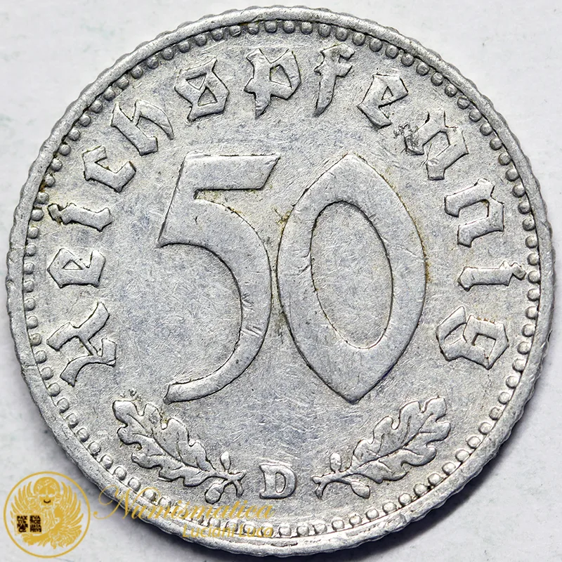 GERMANIA 50 REICHSPFENNIG 1935 D #5942