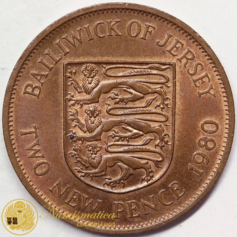 JERSEY 2 New Pence 1980 #5967