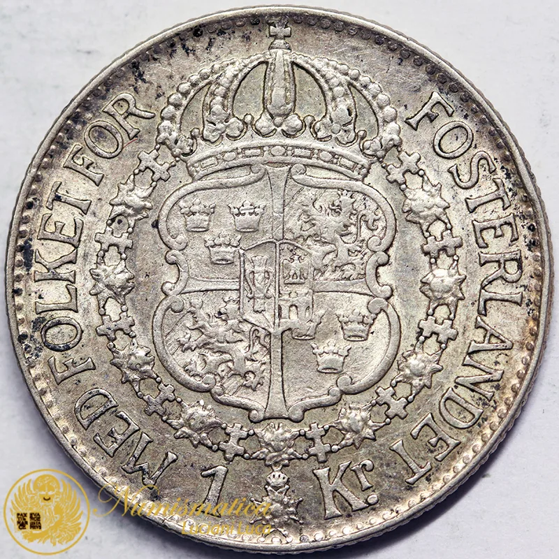 SVEZIA 1 Corona 1933 G argento #5968